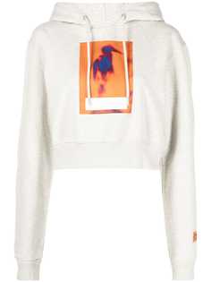 Heron Preston укороченное худи с принтом