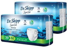 Подгузники для взрослых Dr. Skipp Super Safe M-2 60 шт. (белый)