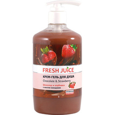 Fresh Juice, Крем-гель для душа Chocolate & Strawberry, 750 мл