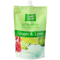 Fresh Juice, Крем-пена для принятия ванн Ginder & Lime, 500 мл
