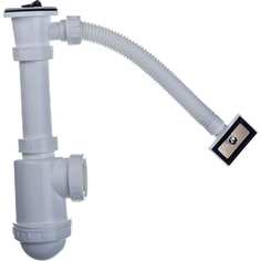 Сифон для мойки alca plast a444-dn50/40 с нержавеющей решеткой dn70 и гофропереливом 00051713