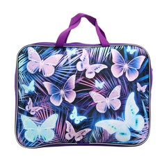 Папка с ручками текстиль а4 350 х 270 х 70 мм calligrata, бабочки