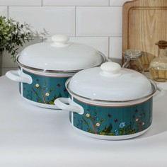 Набор кастрюль доляна garden, 2 предмета: 3 л, 4,5 л