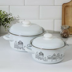 Набор кастрюль доляна city, 2 предмета: 2 л, 3 л