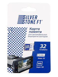 Карта памяти 32Gb - SilverStone F1 MicroSDHC Class 10 UHS-I U1 SpeedCard32