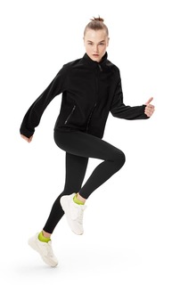 Stradivarius Куртка Из Высокотехнологичной Ткани С Микрофлисом Черный Xl