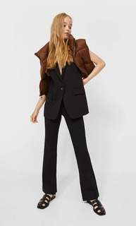 Stradivarius Строгий Жилет Черный Xl