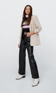 Stradivarius Блейзер С Отворотами На Рукавах Цвет Камня Xl
