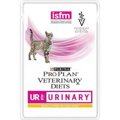 Влажный корм Purina Pro Plan Veterinary Diets UR для кошек, при болезнях нижних отделов мочевыводящих путей, с курицей, 85гр