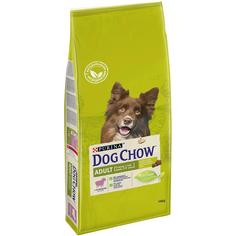 Сухой корм Dog Chow для взрослых собак, с ягненком, 14кг