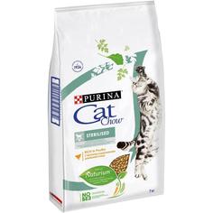 Сухой корм Purina Cat Chow для стерилизованных кошек и кастрированных котов, с высоким содержанием домашней птицы, 7кг