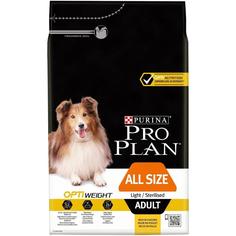 Сухой корм Pro Plan для склонных к избыточному весу и/или стерилизованных взрослых собак всех пород, курица и рис, 3кг