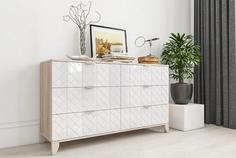Комод Сканди 7 белый глянец Smart