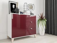 Комод Сканди 6 вишневый глянец Smart