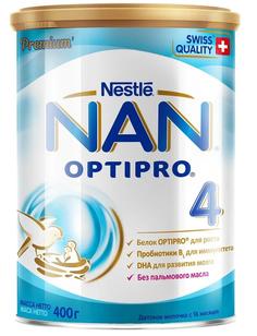 NAN® 4 Optipro Детское молочко для роста, иммунитета и развития мозга, 400гр