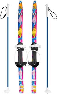 Лыжи детские Олимпик &quot;Быстрики&quot; Коты, универсальное крепление &quot;Цикл&quot;, с палками, 90/90см