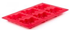 Форма для выпечки Walmer Bears на 6 кексов, красная, 30,5х18х2см