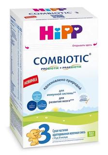 Сухая адаптированная последующая молочная смесь Hipp Combiotic 3, 600гр