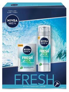 Подарочный набор Nivea Men &quot;Fresh Kick&quot;: пена для бритья, 200мл + бальзам после бритья, 100мл