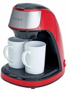 Кофеварка капельная Delta Lux DE-2002, 450Вт, 250мл, с 2-мя кружками, красная Bit