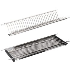 Сушилка для посуды, нержавеющая сталь, 2 яруса, с поддоном, 60 см, U000030