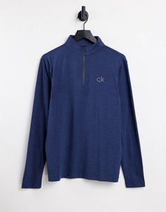 Темно-синий лонгслив на молнии длиной 1/4 Calvin Klein Golf Newport