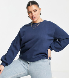 Oversized-свитер насыщенного темно-синего цвета Threadbare Dixie-Темно-синий