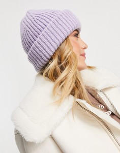 Сиреневая шапка бини Miss Selfridge-Фиолетовый цвет