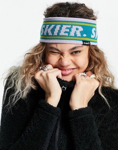 Повязка на голову бирюзового цвета Planks Skier-Зеленый цвет