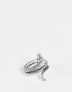 Серебристое кольцо в виде змеи SVNX-Серебристый
