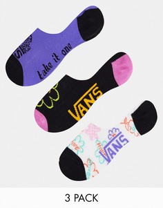 Набор из 3 пар разноцветных носков с милым принтом Vans Cultivate Care-Разноцветный