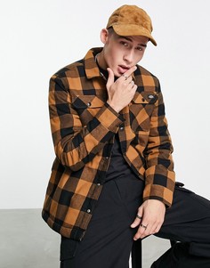Коричневая рубашка с подкладкой из искусственной овчины Dickies Sacramento-Коричневый цвет