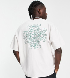 Бежевая плотная футболка с принтом на спине Deus Ex Machina Mandala – эксклюзивно для ASOS-Светло-бежевый цвет
