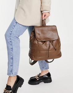 Стеганый рюкзак из искусственной кожи коричневого цвета Truffle Collection-Коричневый цвет