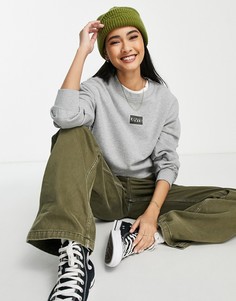 Серый свитшот с прямоугольным логотипом Levis