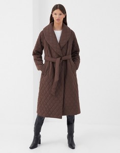 Стеганое пальто коричневого цвета 4th & Reckless-Коричневый цвет