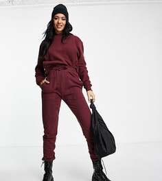 Джоггеры бордового цвета с завышенной талией от комплекта Threadbare Tall Vera-Красный