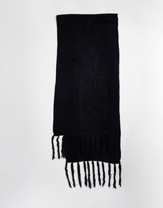 Черный шарф с кисточками SVNX