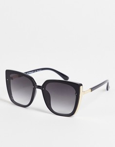 Большие солнцезащитные очки «кошачий глаз» AJ Morgan Face It-Черный