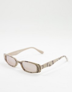 Квадратные солнцезащитные очки в узкой оправе AJ Morgan Rubina-Коричневый цвет