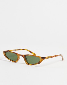 Солнцезащитные очки в тонкой оправе AJ Morgan Mamie-Коричневый цвет