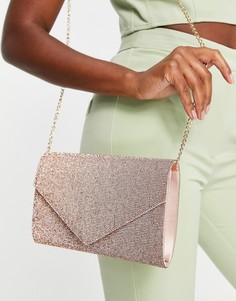 Клатч цвета розового золота с блестками и магнитной застежкой-кнопкой ALDO Geaven-Золотистый