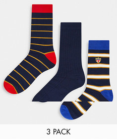 Набор из 3 пар носков в полоску с логотипом GANT-Разноцветный