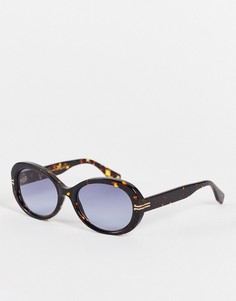 Oversized круглые солнцезащитные очки в оправе с черепаховым дизайном Marc Jacobs 1013/S-Коричневый цвет