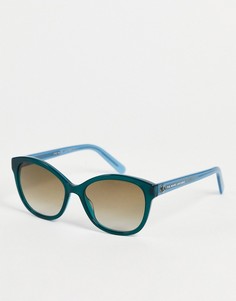Большие солнцезащитные очки «кошачий глаз» голубого и бирюзового цветов Marc Jacobs 554/S-Голубой