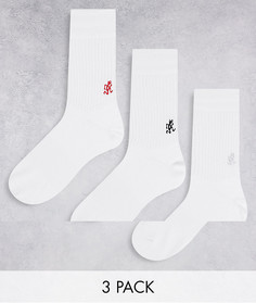 Комплект из 3 пар носков белого цвета Gramicci-Белый