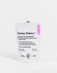 Отшелушивающий скраб для лица против высыпаний с древесным углем и маслом чайного дерева Carbon Theory, 125 г-Бесцветный
