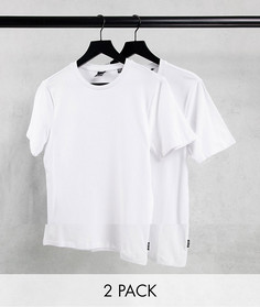 Набор из 2 белых футболок с круглым вырезом Only & Sons-Белый
