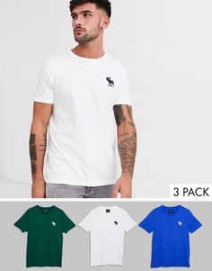 Комплект из 3 футболок с логотипом Abercrombie & Fitch-Разноцветный