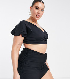 Черная юбка бикини из переработанных материалов ASOS DESIGN Curve – Выбирай и Комбинируй-Черный